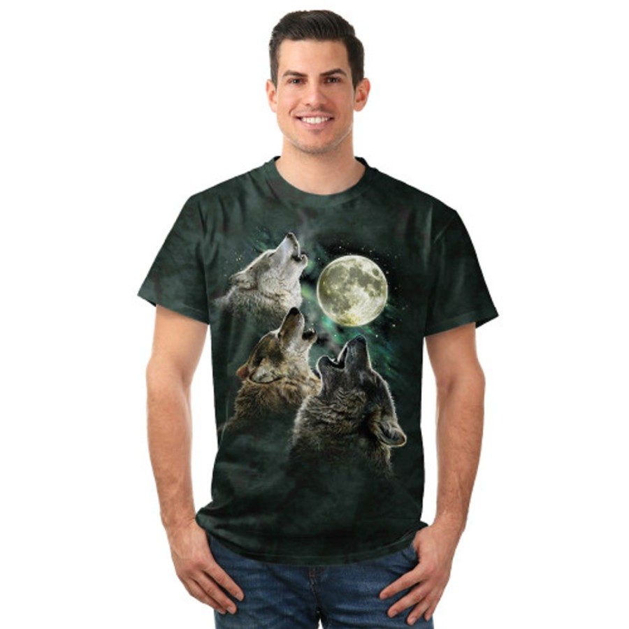 T-Shirts The Mountain | Three Wolf Moon® Classic Cotton T-Shirt