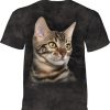 T-Shirts The Mountain | Striped Cat Portrait Classic Cotton T-Shirt