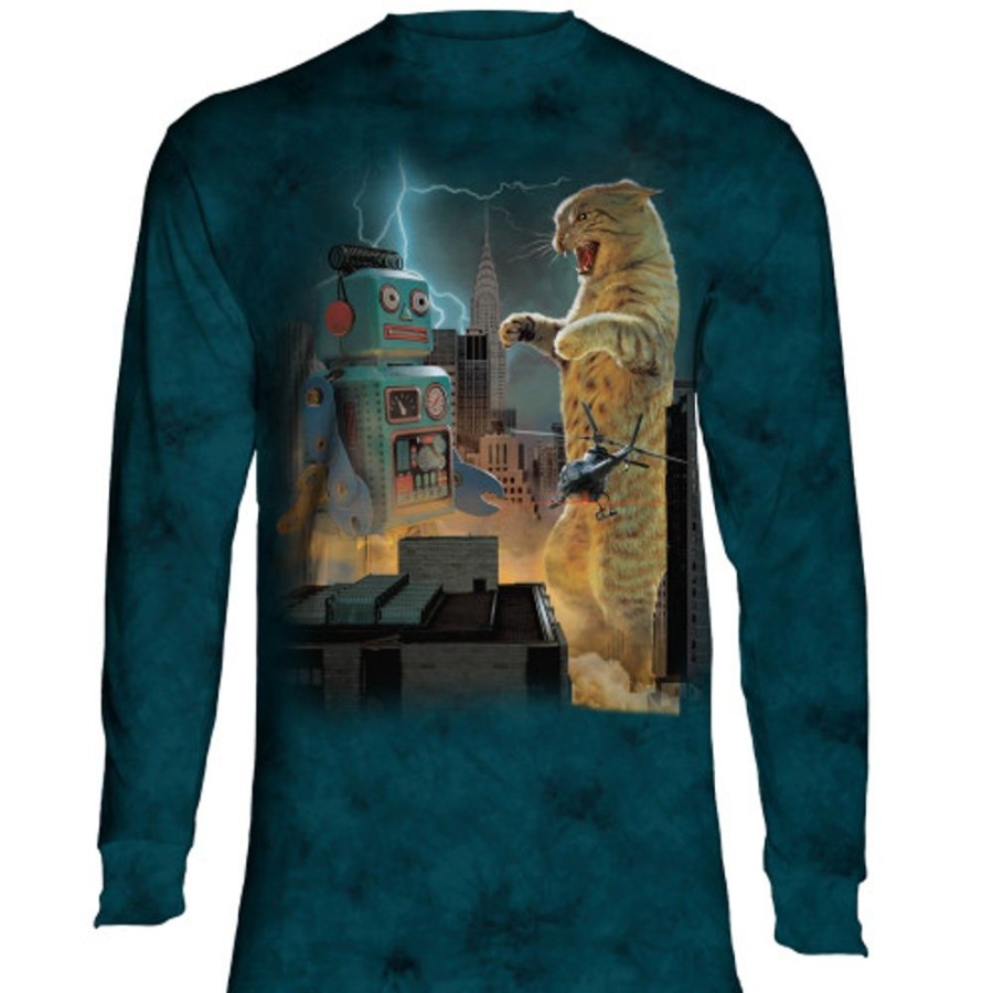 T-Shirts The Mountain | Catzill Vs. Robot Classic Long-Sleeve T-Shirt