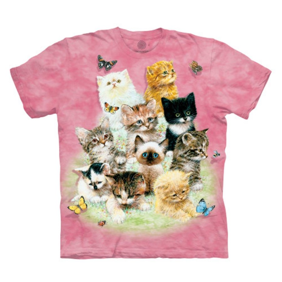 T-Shirts The Mountain | 10 Kittens Pink Classic Cotton T-Shirt - Limited Edition