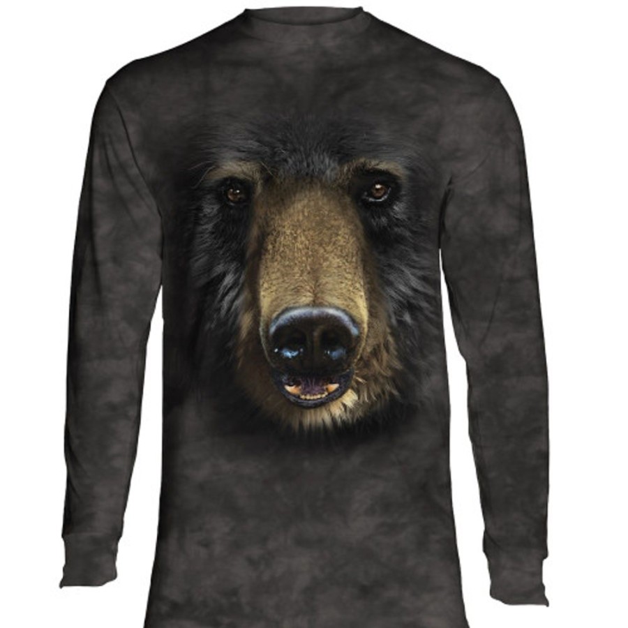 T-Shirts The Mountain | Black Bear Face Classic Long-Sleeve T-Shirt