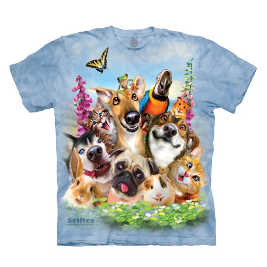 T-Shirts The Mountain | Pet Selfie Classic Cotton T-Shirt