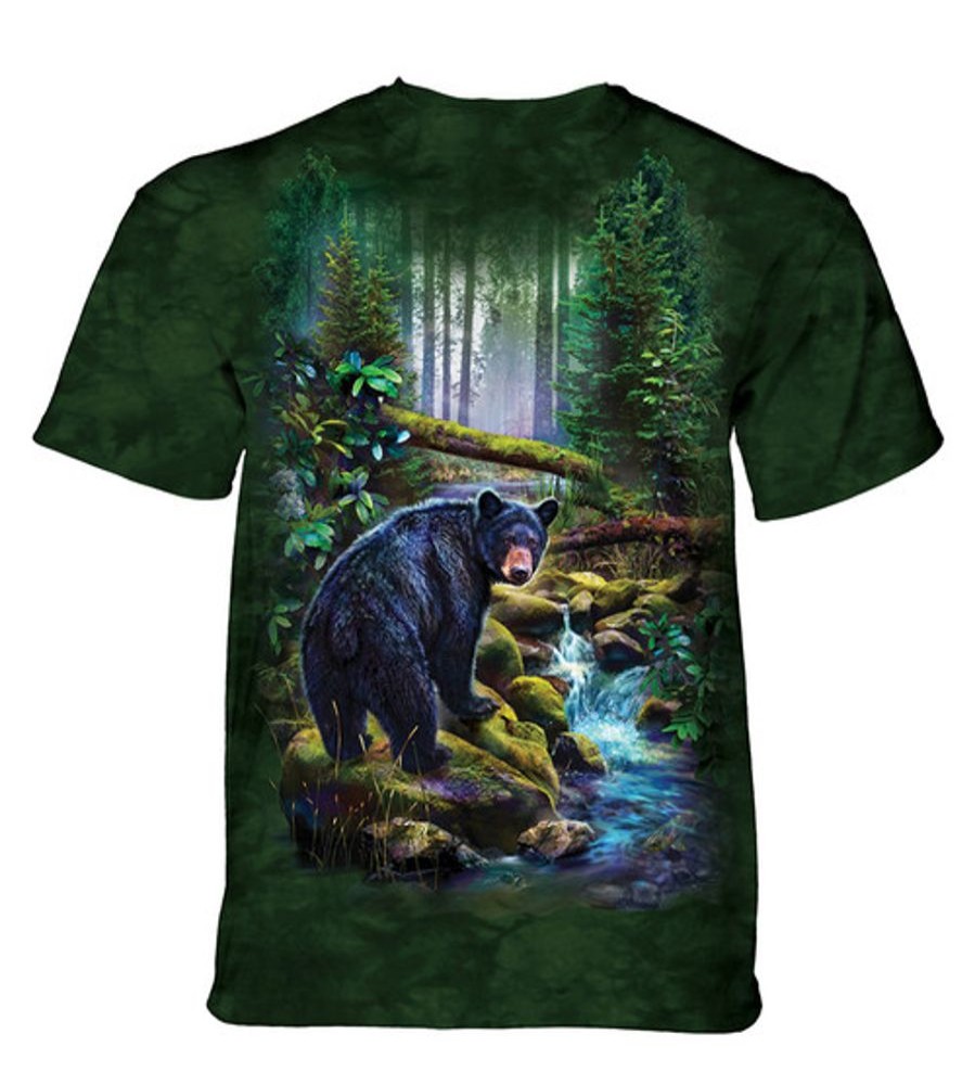 T-Shirts The Mountain | Black Bear Forest Classic Cotton T-Shirt