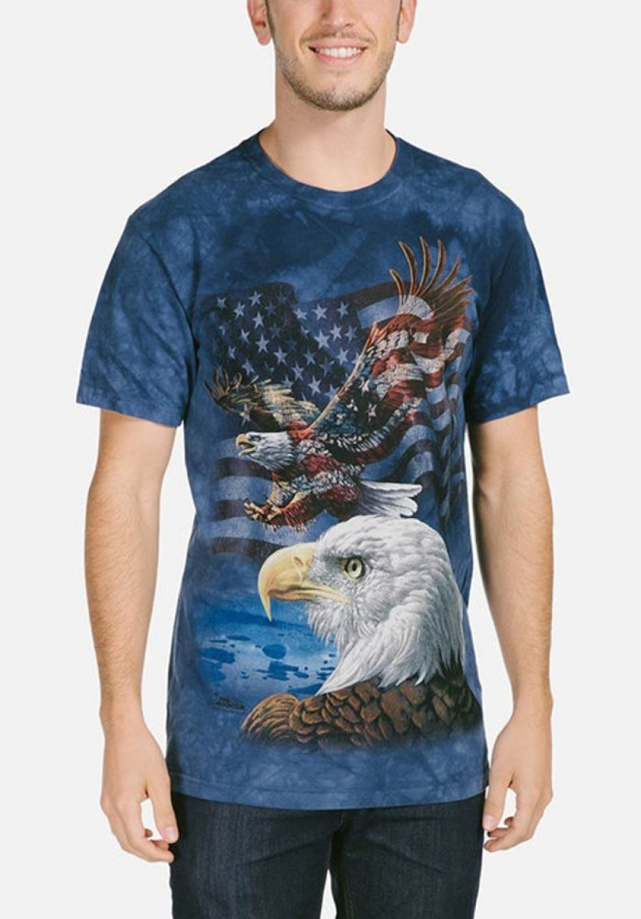 T-Shirts The Mountain | Eagle Flag Collage Classic Cotton T-Shirt