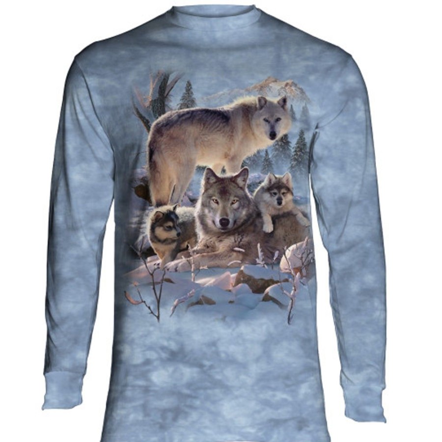 T-Shirts The Mountain | Wolf Family Mountain Classic Long-Sleeve T-Shirt