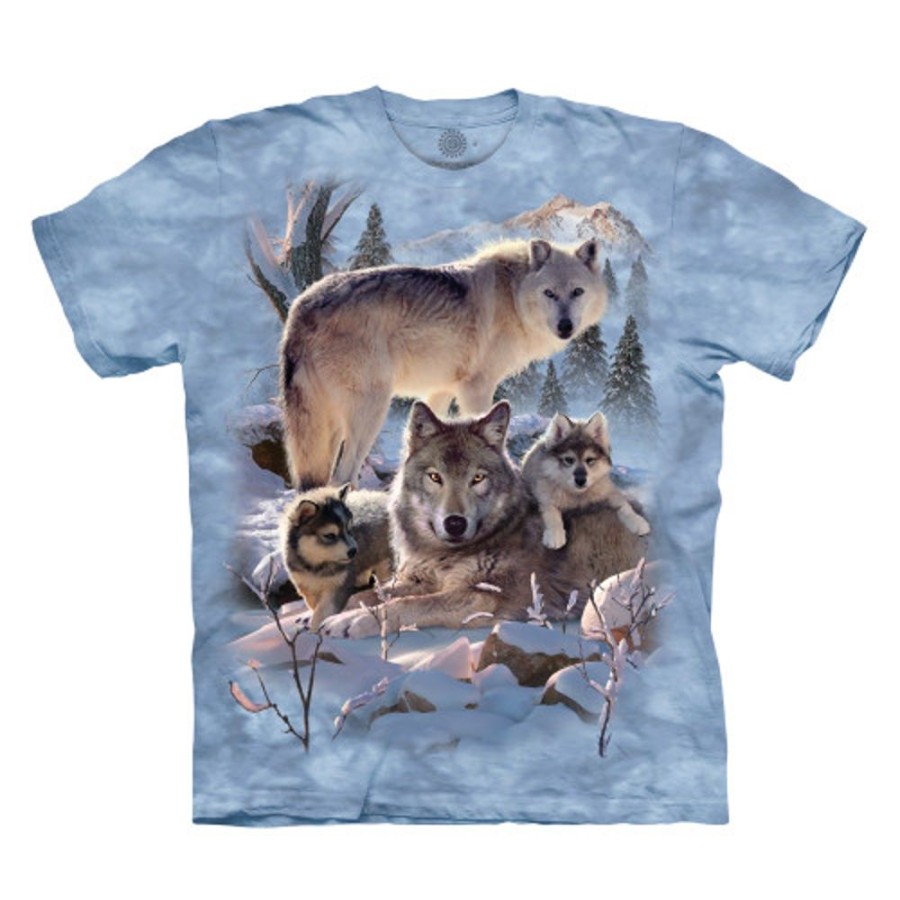 T-Shirts The Mountain | Wolf Family Mountain Kids' T-Shirt