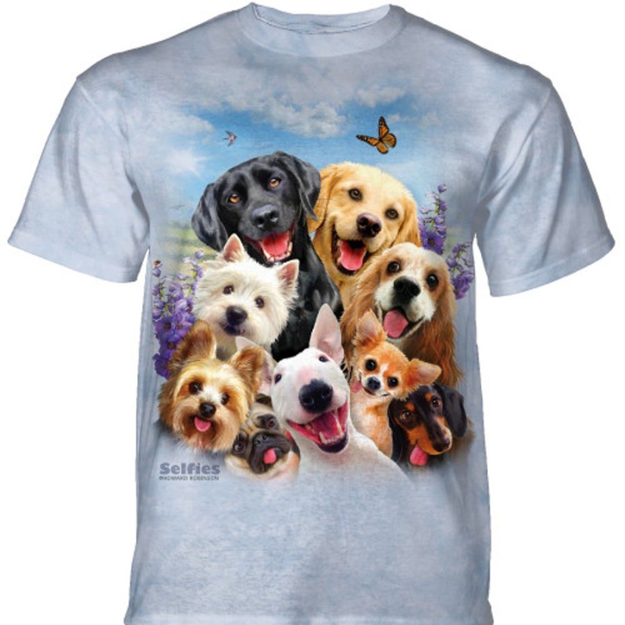 T-Shirts The Mountain | Dogs Selfie Classic Cotton T-Shirt