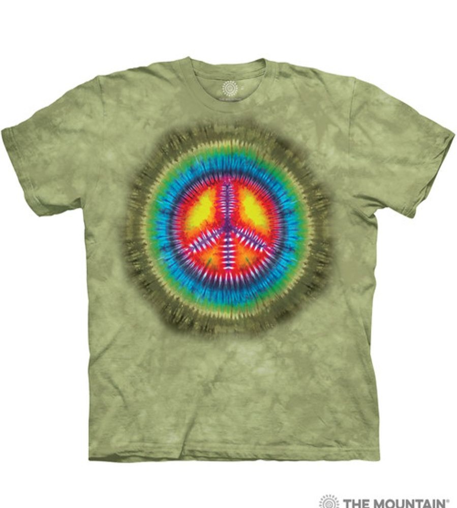 T-Shirts The Mountain | Peace Tie Dye Classic Cotton T-Shirt