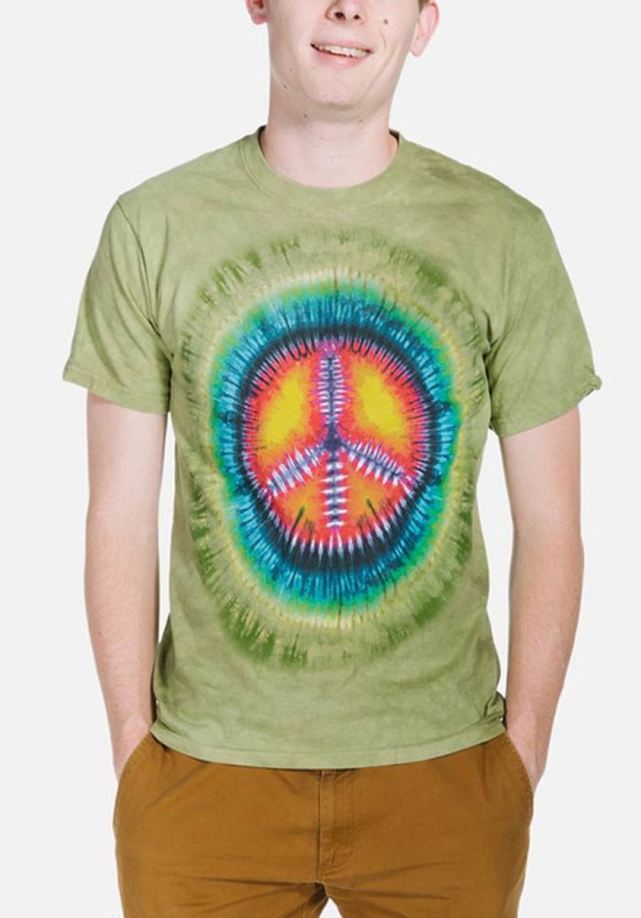 T-Shirts The Mountain | Peace Tie Dye Classic Cotton T-Shirt