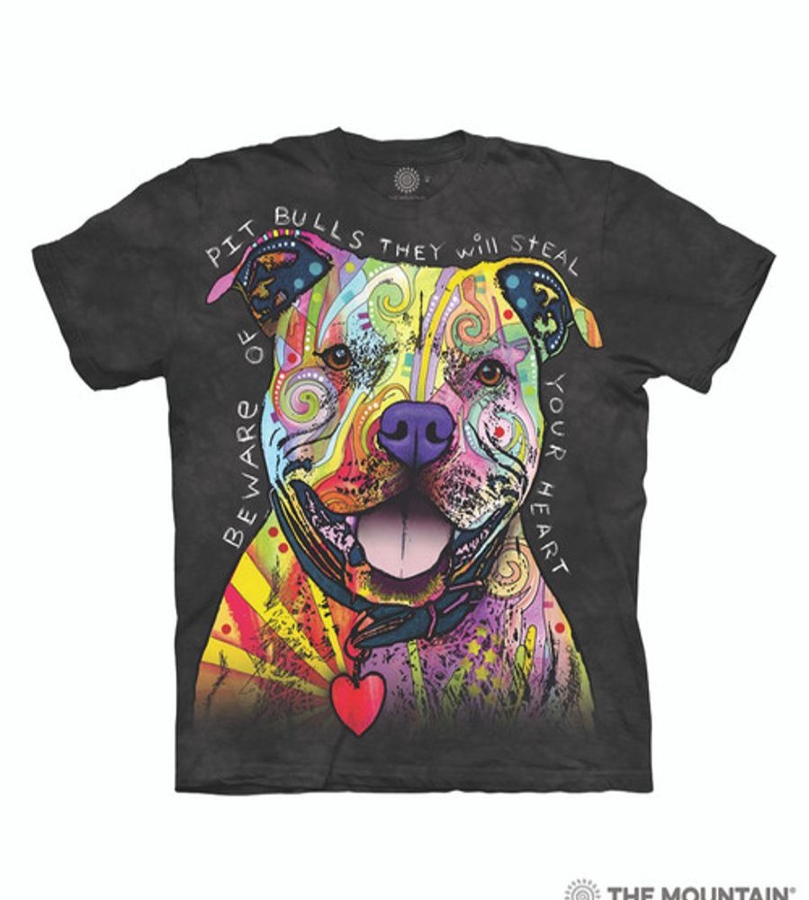 T-Shirts The Mountain | Beware Of Pitbulls Classic Cotton T-Shirt