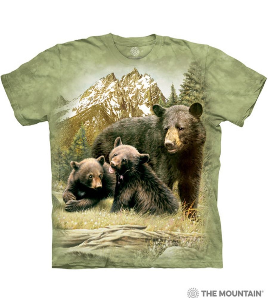 T-Shirts The Mountain | Black Bear Family Classic Cotton T-Shirt