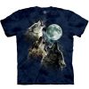 T-Shirts The Mountain | Three Wolf Moon? Classic Cotton T-Shirt - Blue