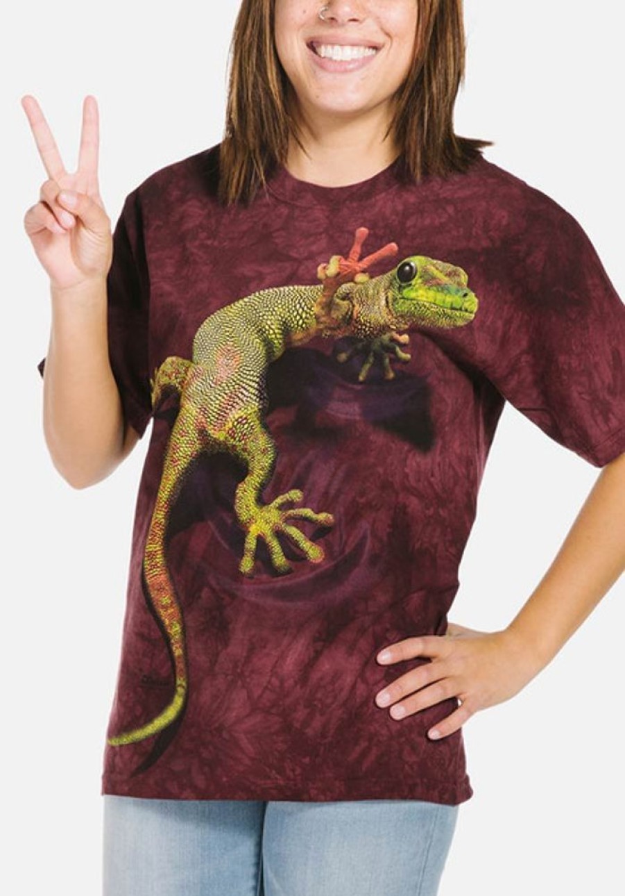 T-Shirts The Mountain | Peace Out Gecko Classic Cotton T-Shirt