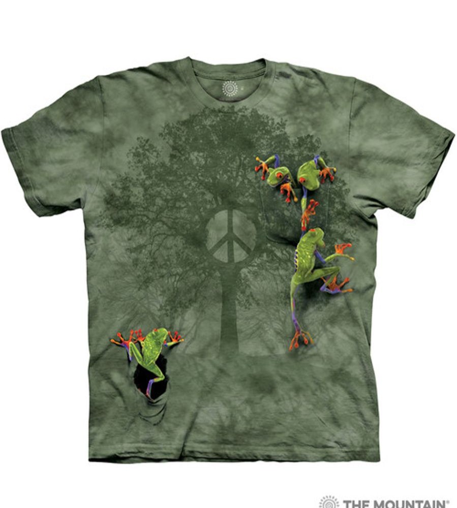 T-Shirts The Mountain | Peace Tree Frog Classic Cotton T-Shirt