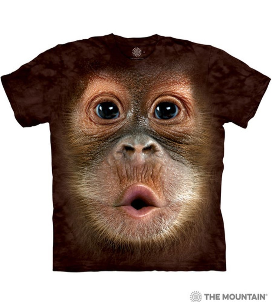 T-Shirts The Mountain | Big Face Baby Orangutan Classic Cotton T-Shirt