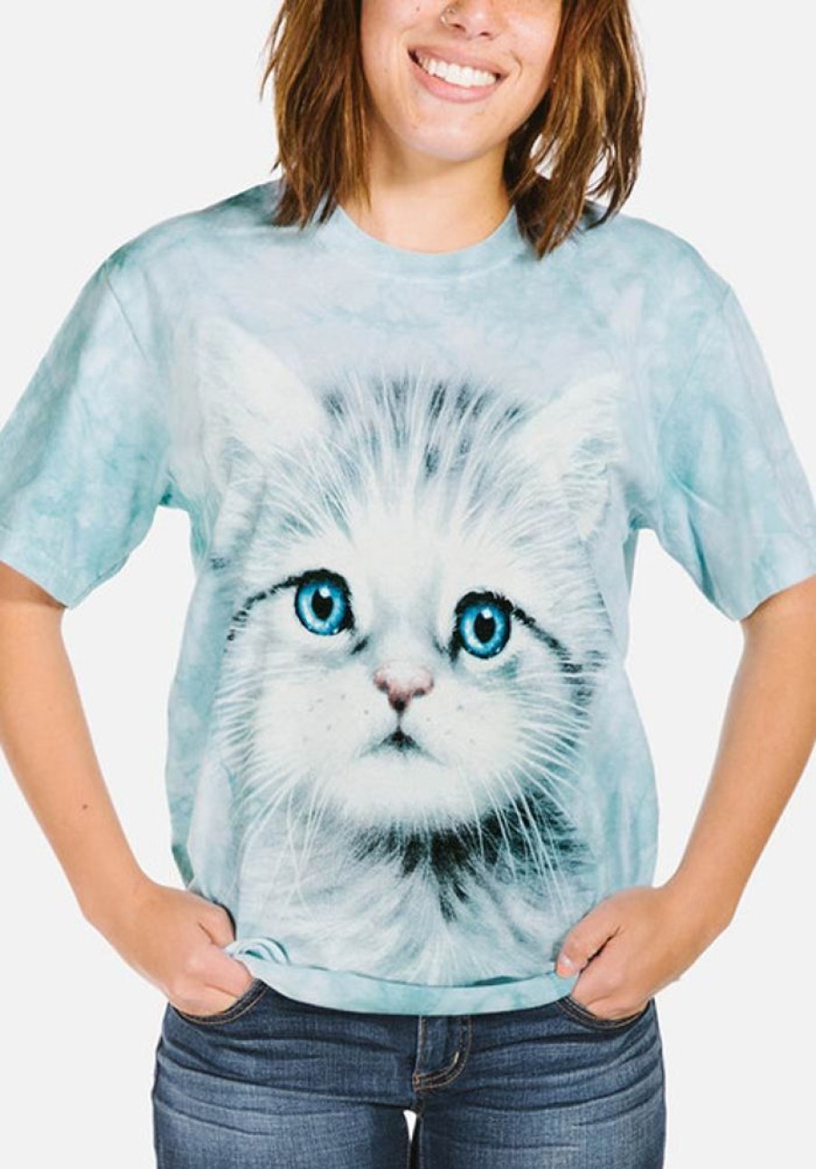 T-Shirts The Mountain | Blue Eyed Kitten Classic Cotton T-Shirt