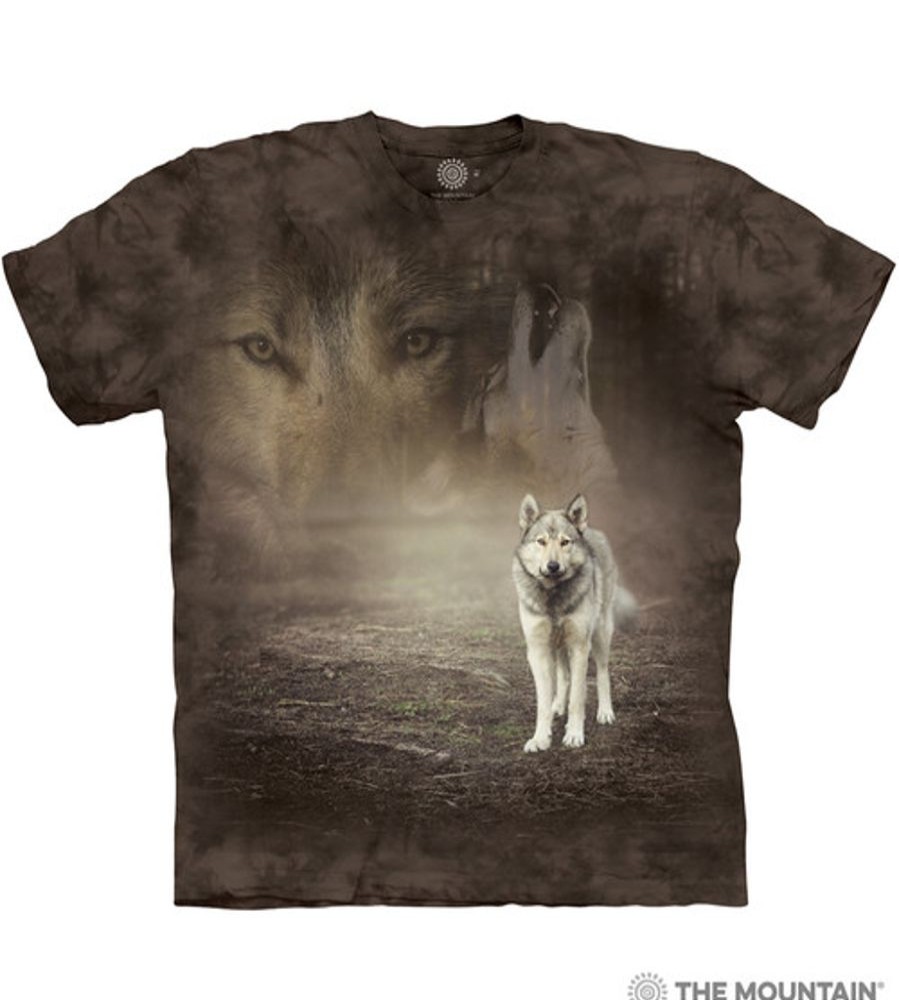 T-Shirts The Mountain | Grey Wolf Portrait Classic Cotton T-Shirt