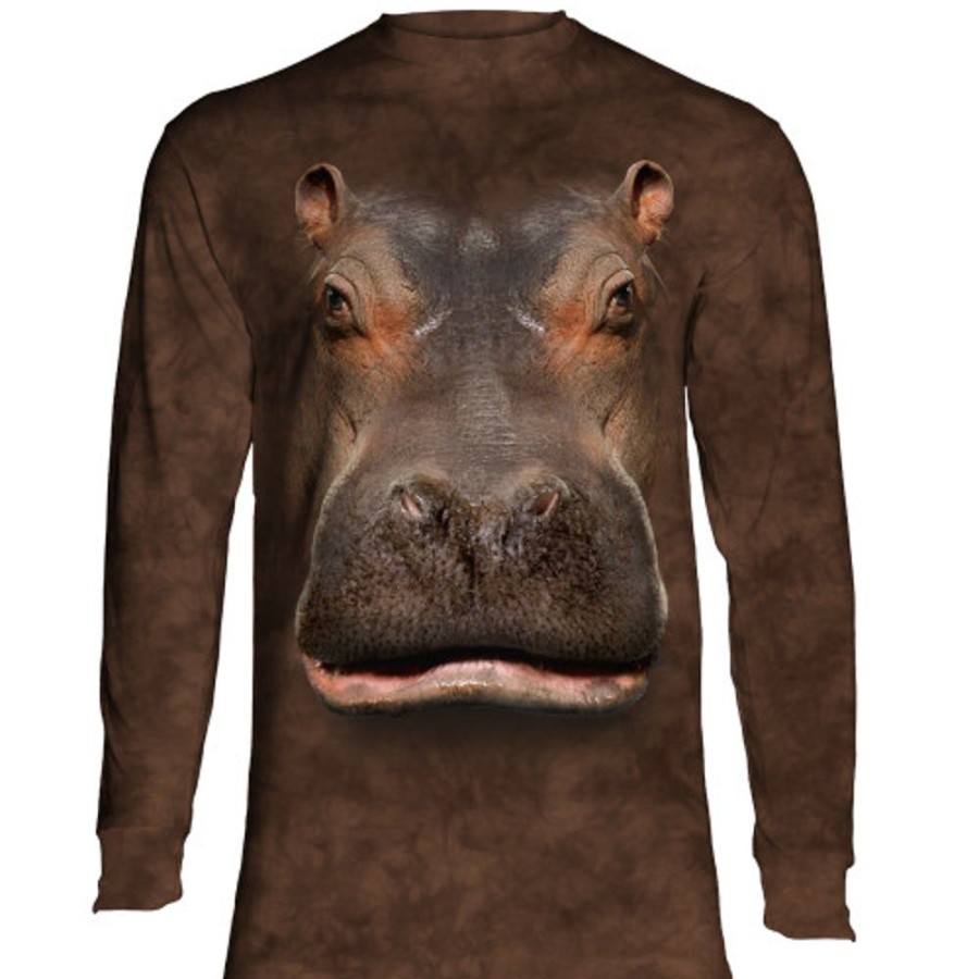 T-Shirts The Mountain | Hippo Head Classic Long-Sleeve T-Shirt