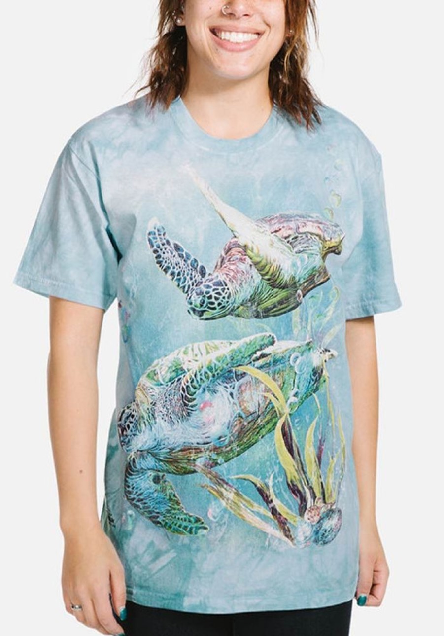 T-Shirts The Mountain | Sea Turtles Swim Classic Cotton T-Shirt