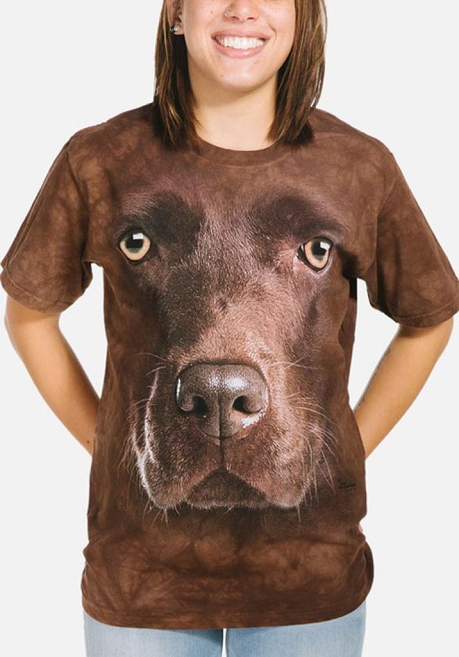 T-Shirts The Mountain | Chocolate Lab Face Classic Cotton T-Shirt