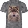 T-Shirts The Mountain | Gray Wolf Forest Classic Cotton T-Shirt