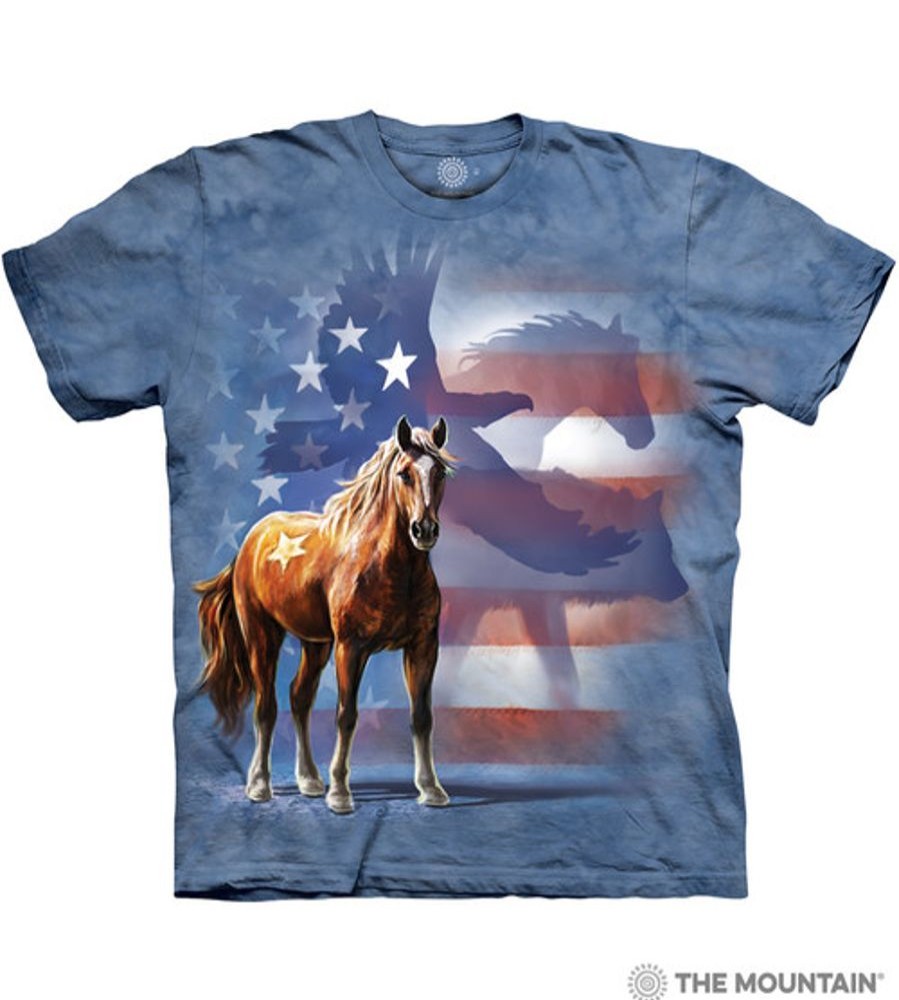 T-Shirts The Mountain | Wild Star Flag Classic Cotton T-Shirt