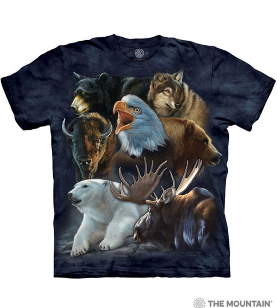 T-Shirts The Mountain | Wild Alaskan Collage Classic Cotton T-Shirt