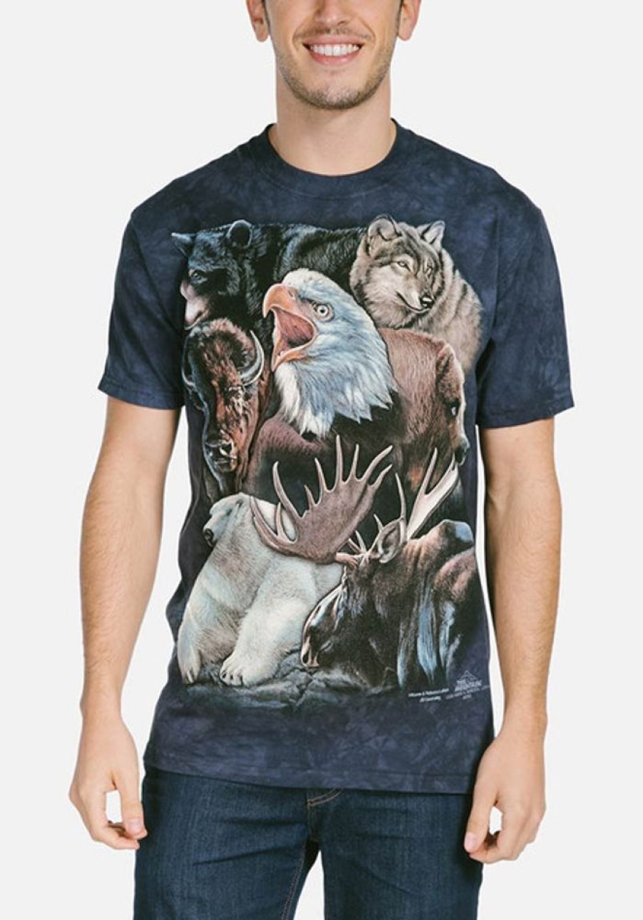 T-Shirts The Mountain | Wild Alaskan Collage Classic Cotton T-Shirt