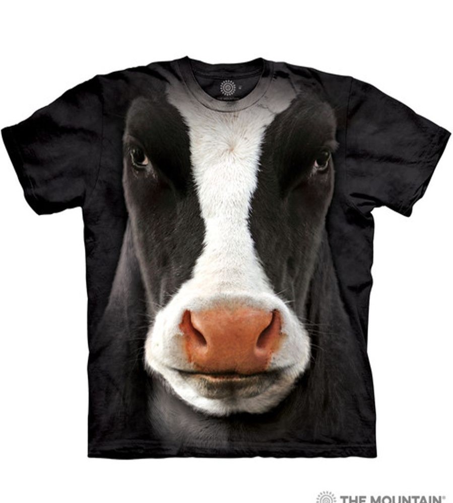 T-Shirts The Mountain | Black Cow Face Classic Cotton T-Shirt