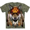 T-Shirts The Mountain | Native Wolf Spirit Classic Cotton T-Shirt