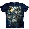 T-Shirts The Mountain | Moon Wolves Collage Classic Cotton T-Shirt