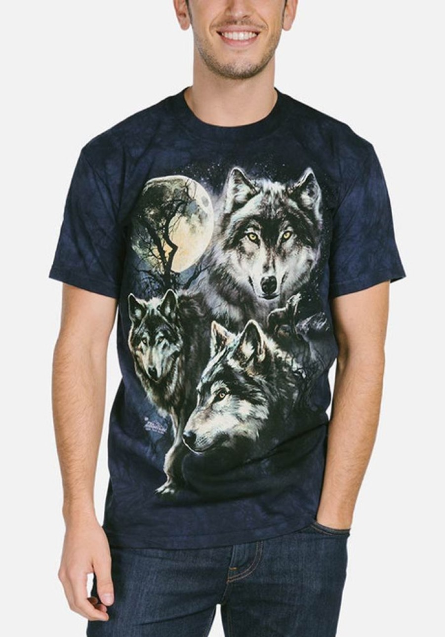 T-Shirts The Mountain | Moon Wolves Collage Classic Cotton T-Shirt